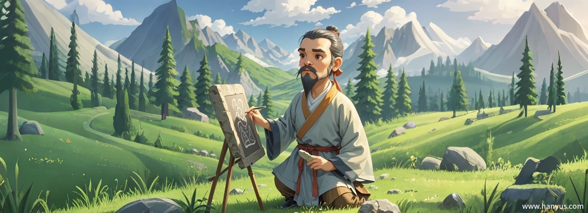 Chinese Mythology: Cang Jie Making Characters