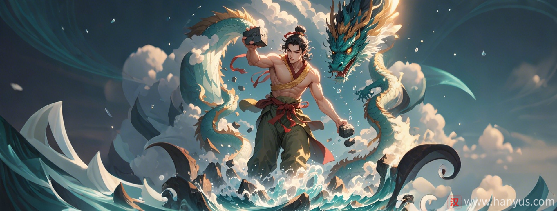 Chinese Mythology: Liuhe Filling the River