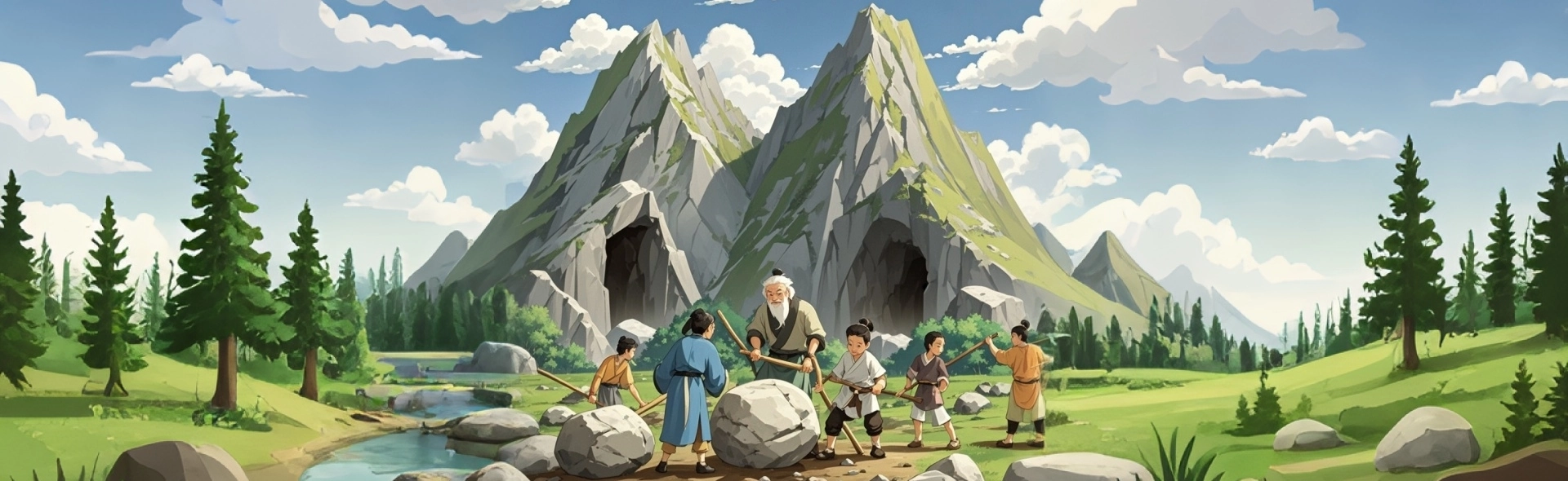 Chinese Myth: Yu Gong Moving Mountains