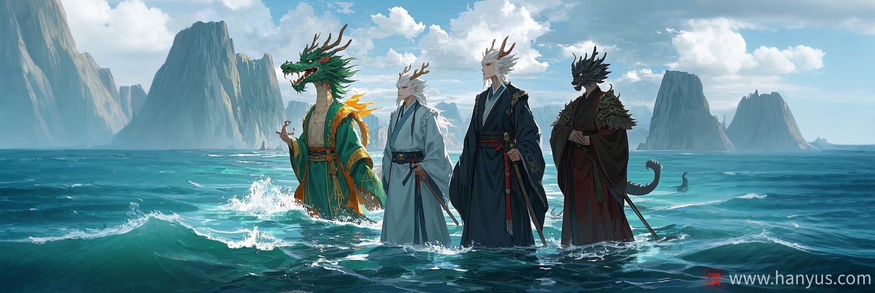 Chinese Mythology: Si Hai Long Wang (The Dragon King of the Four Seas)